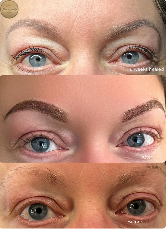 Eyebrow tattoo transformation natural finish