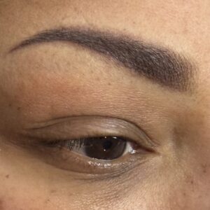 Closeup powder brows in Portland